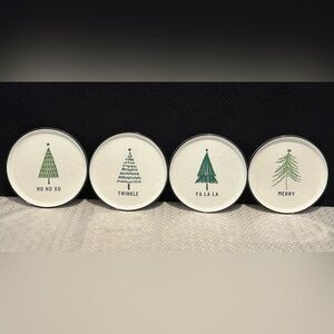 Set of Four "Glisten" Holiday Appetizer Plates by Santa Barbara Design Studio